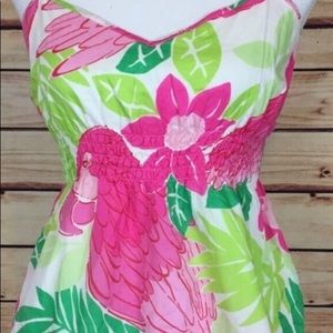 Lilly Pulitzer fun, parrot, tank top.